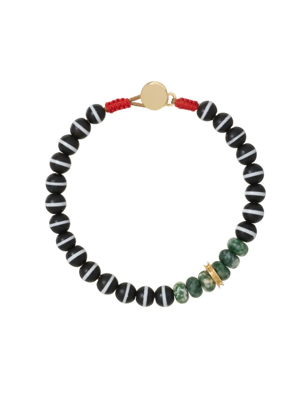 NWOT Roxanne Assoulin Striped Moss Agate Bracelet